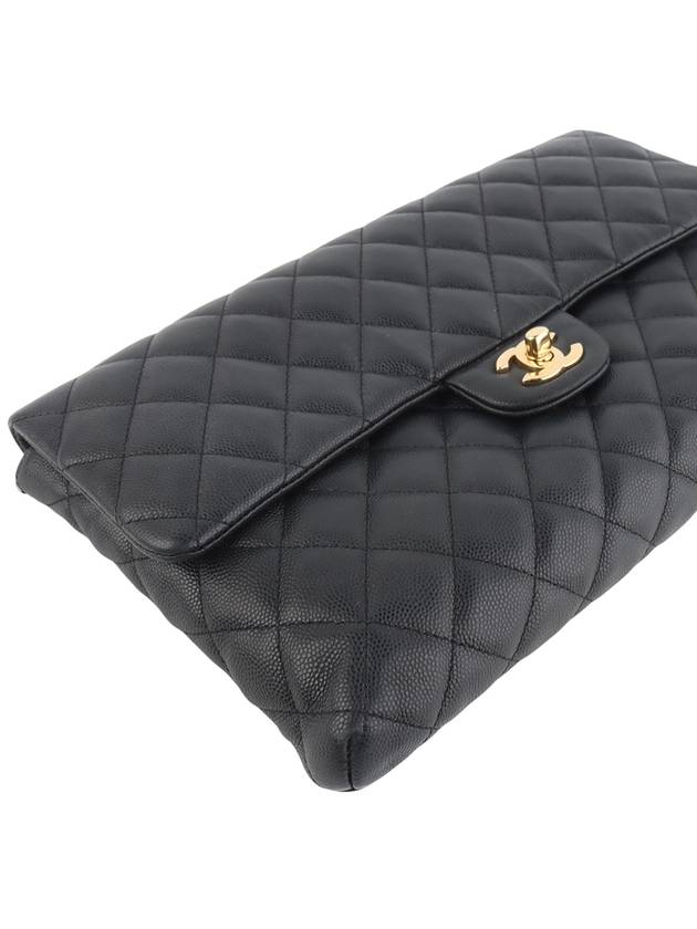 A57650 Caviar Classic Turnlock Gold Flap Clutch Bag 34253 - CHANEL - BALAAN 5