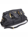 Prada BN1903 Black Soft Calfskin Gold Lettering Logo 2WAY - PRADA - BALAAN 3