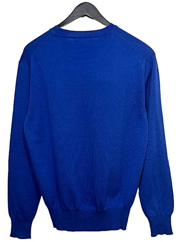 ORB Embroidered Crew Neck Knit Top Blue - VIVIENNE WESTWOOD - BALAAN 5