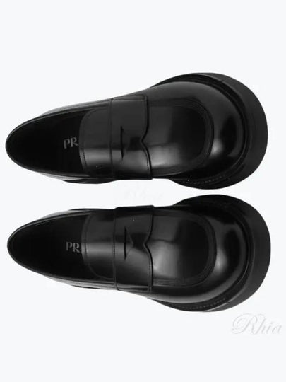 Brushed Leather Loafers Black - PRADA - BALAAN 2