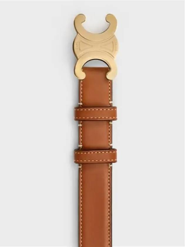 Triomphe Calfskin Medium Belt Tan - CELINE - BALAAN 4