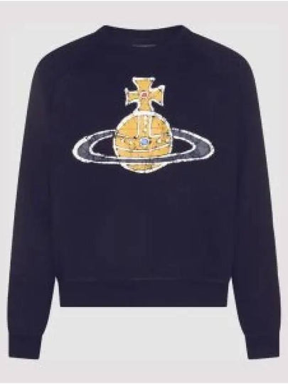 Time Machine Raglan Sweatshirt Navy - VIVIENNE WESTWOOD - BALAAN 2