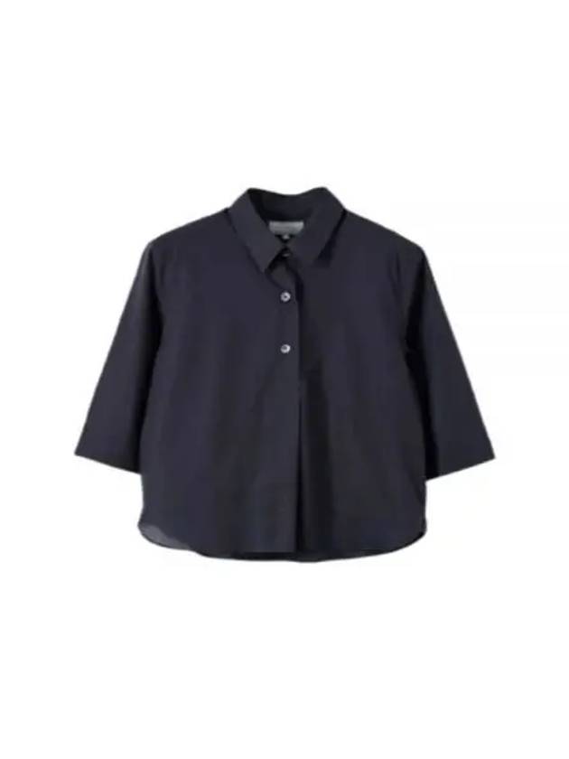 24 THREE BUTTON SHIRT BLACK WOSH0274S24FXT BLK - MARGARET HOWELL - BALAAN 1