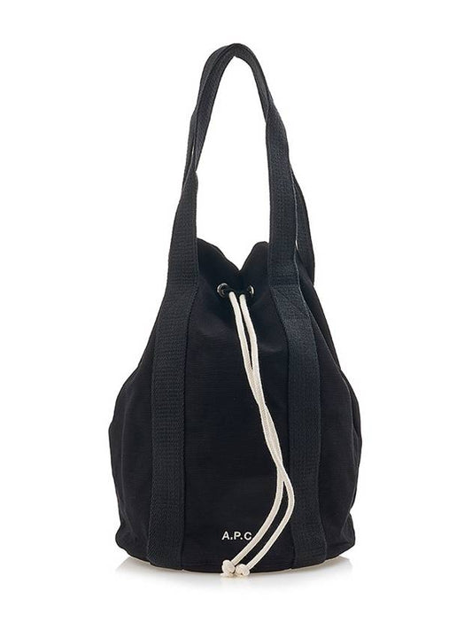 Angelo Logo Embroidered Canvas Tote Bag Black - A.P.C. - BALAAN 2