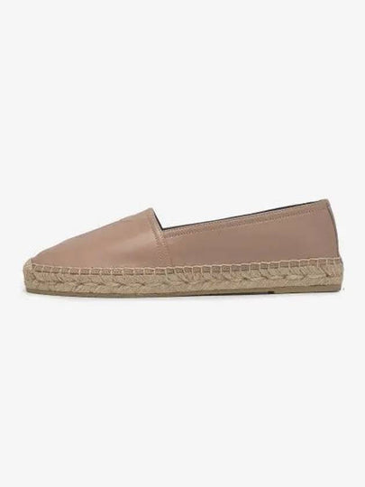 Women's Monogram Leather Espadrilles Pink - SAINT LAURENT - BALAAN 2