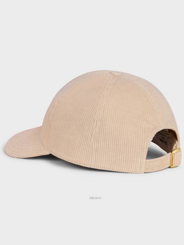 Triomphe Baseball Cap Corduroy - CELINE - BALAAN 5