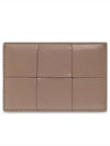 Intrecciato Lambskin Calfskin Card Wallet Taupe Grey - BOTTEGA VENETA - BALAAN 2