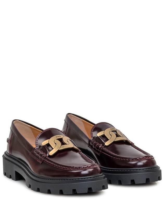 Women's Kate Metal Chain Leather Loafer Brown - TOD'S - BALAAN 3