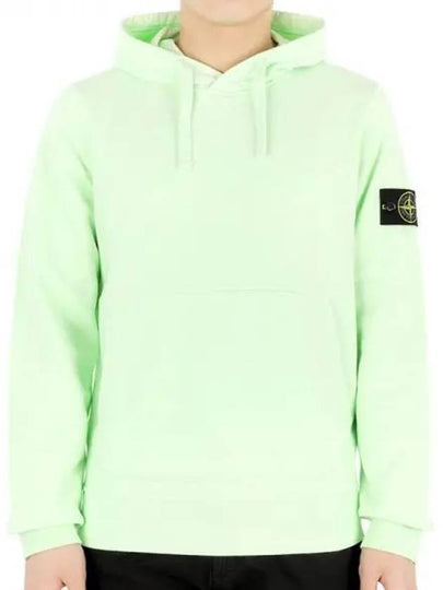 Wappen Patch Classic Fleece Hoodie Light Green - STONE ISLAND - BALAAN 2