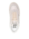 Logo Print Leather Low-Top Sneakers White - MSGM - BALAAN 4