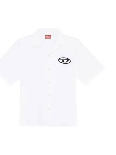 MAC C logo embroidered cotton shirt 271666 - DIESEL - BALAAN 1