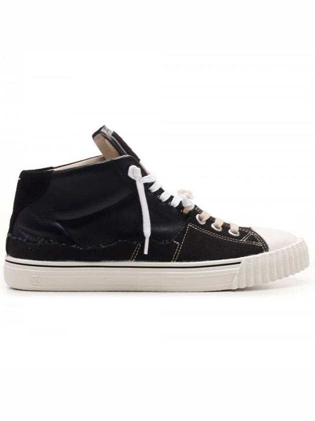 Canvas Leather High-Top Sneakers Black - MAISON MARGIELA - BALAAN 2