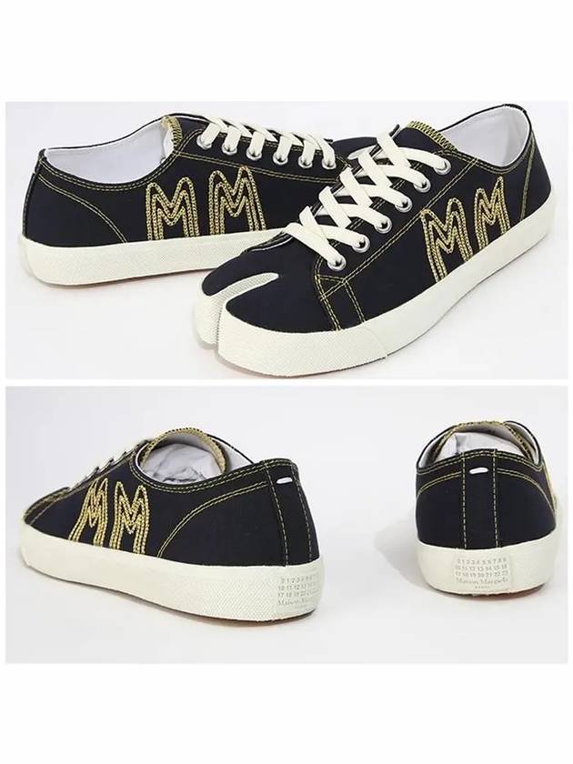 MM Tabi Canvas Low Top Sneakers Navy - MAISON MARGIELA - BALAAN 3