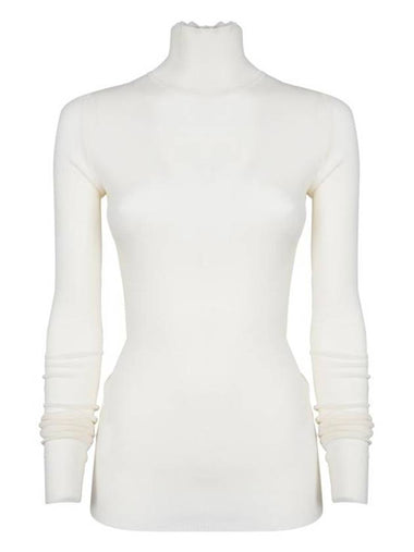 Woolen Turtleneck White - BOTTEGA VENETA - BALAAN 1