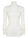 Woolen Turtleneck White - BOTTEGA VENETA - BALAAN 1