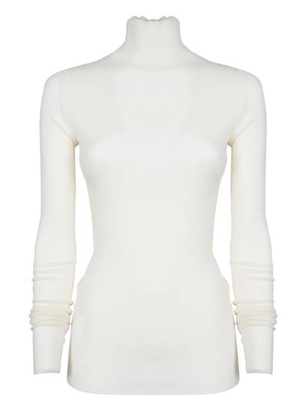 Woolen Turtleneck White - BOTTEGA VENETA - BALAAN 1