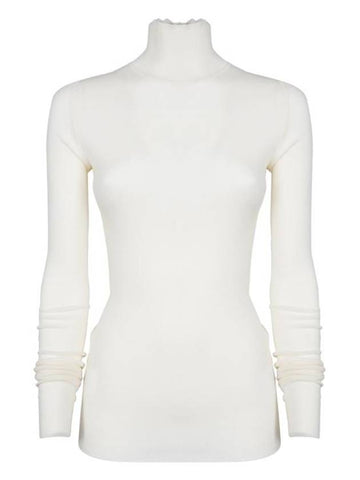 Woolen Turtleneck White - BOTTEGA VENETA - BALAAN 1