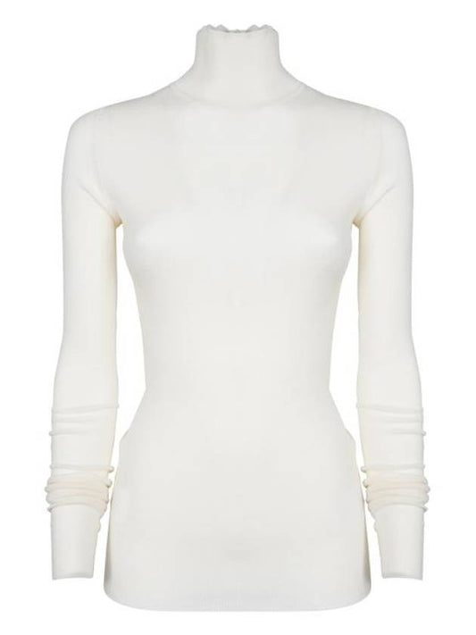 Woolen Turtleneck White - BOTTEGA VENETA - BALAAN 1