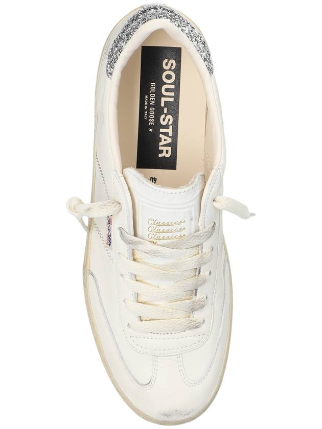 Soul Star Glitter Tab Low Top Sneakers White - GOLDEN GOOSE - BALAAN 7