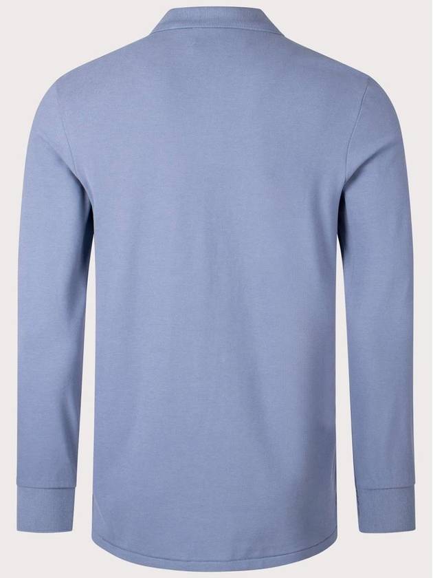 Zebra Logo Long Sleeve Polo Shirt Blue - PAUL SMITH - BALAAN 3