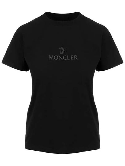 Logo Cotton Jersey Short Sleeve T-Shirt Black - MONCLER - BALAAN 2