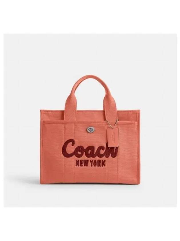 Logo Cargo Canvas Tote Bag Pink - COACH - BALAAN 2