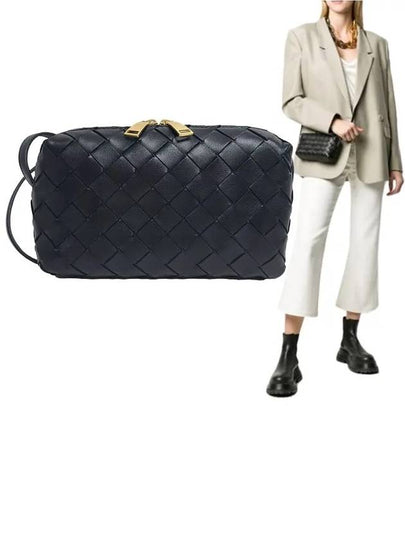 Intrecciato Lamb Leather Mini Cross Bag Black - BOTTEGA VENETA - BALAAN 2