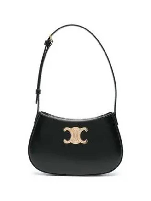 Tilly Medium Shiny Calfskin Shoulder Bag Black - CELINE - BALAAN 2