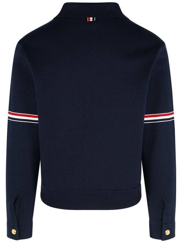 Thom Browne Navy Cotton Bomber Jacket - THOM BROWNE - BALAAN 3