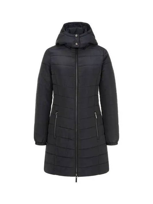 Women s Detachable Hooded Zip up Padded Coat Black 270735 - ARMANI EXCHANGE - BALAAN 1