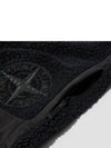 Embroidered Logo Furry Wool Track Pants Black - STONE ISLAND - BALAAN 4