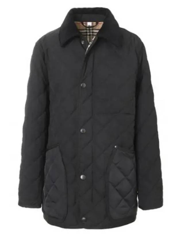 Long Sleeved Quilted Jacket Black - BURBERRY - BALAAN 2