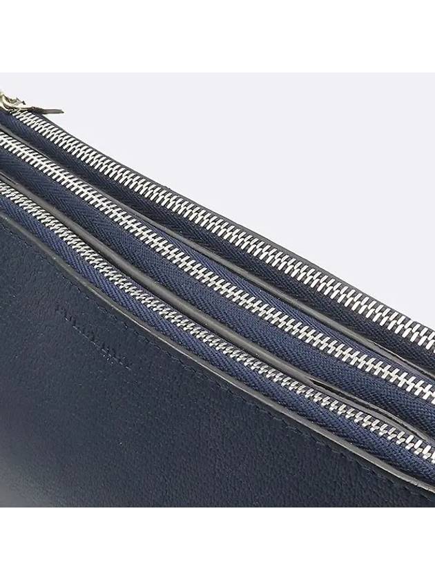 Navy color leather multi pocket cross bag - BURBERRY - BALAAN 6