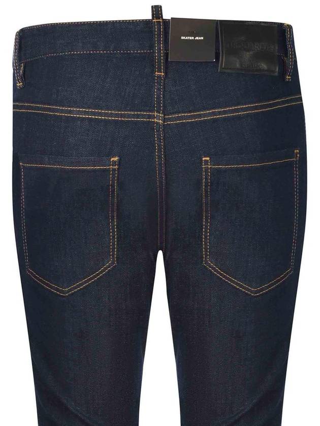 Dark Rinse Wash Skater Denim Jeans Blue - DSQUARED2 - BALAAN 5