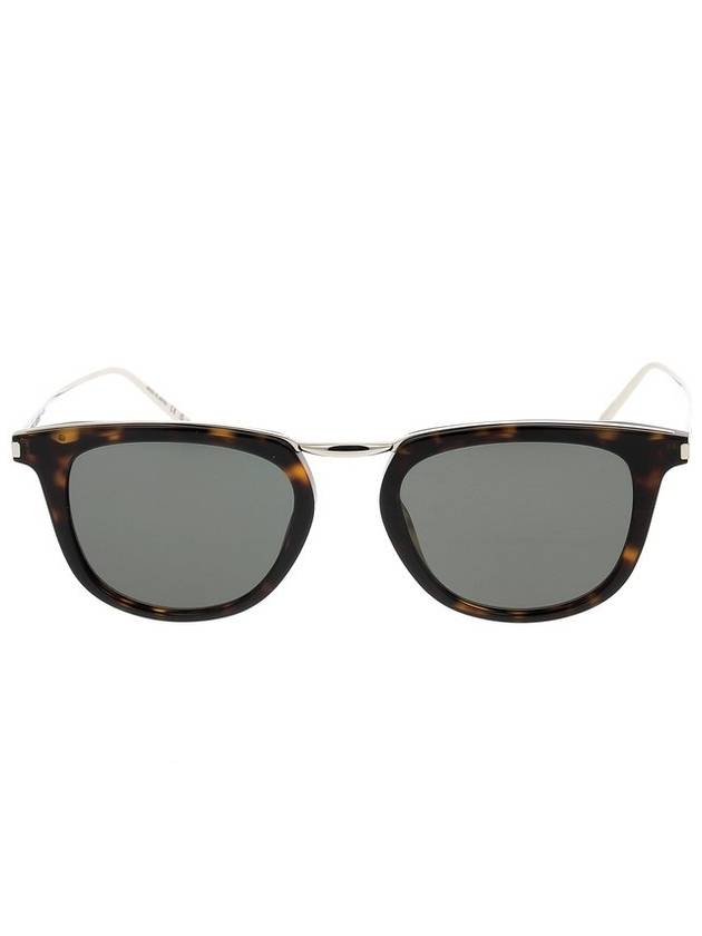 Eyewear Square Frame Sunglasses Silver Brown - SAINT LAURENT - BALAAN 1