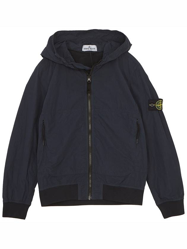 Kids Wappen Patch Wind Zip Up Hoodie Navy - STONE ISLAND - BALAAN 3