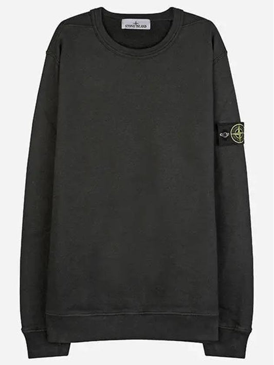 Wappen Patch Crew Neck Cotton Sweatshirt Lead Grey - STONE ISLAND - BALAAN 2