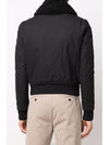 Shearing Trimming Short Bomber Jacket Black - AMI - BALAAN 6