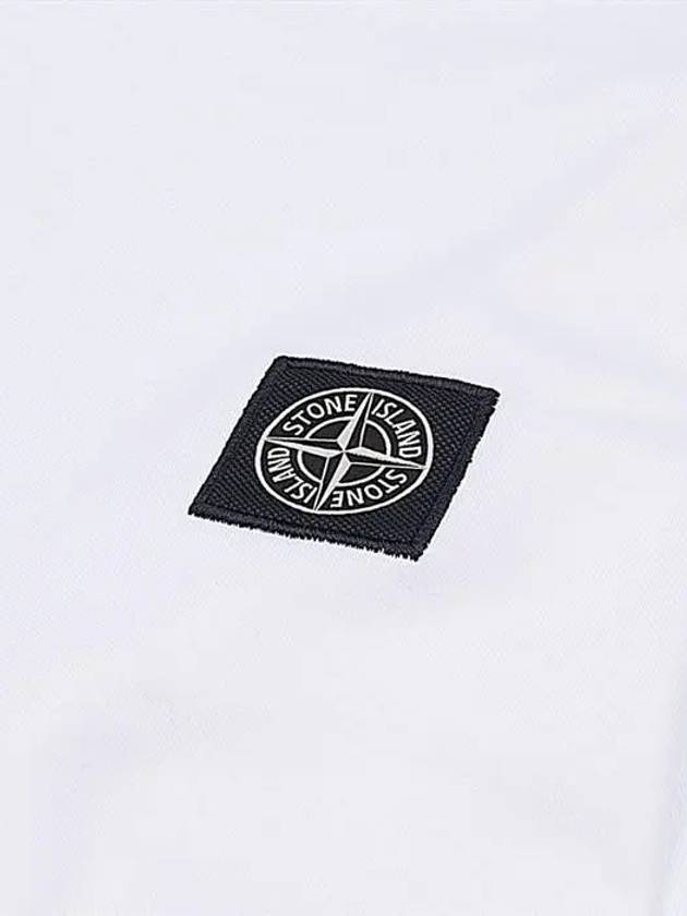 Logo Patch Short Sleeves T-Shirt White - STONE ISLAND - BALAAN 5