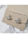 Nano Solitaire Crystal Earrings Silver - VIVIENNE WESTWOOD - BALAAN 5