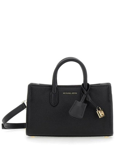 'Scarlett' Black Handbag With Logo Lettering On The Front And Padlock Detail In Grained Leather Woman - MICHAEL KORS - BALAAN 1