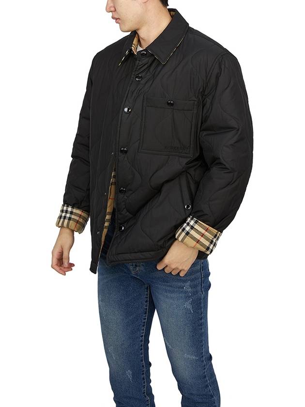 Check Reversible Quilting Jacket Beige Black - BURBERRY - BALAAN 9