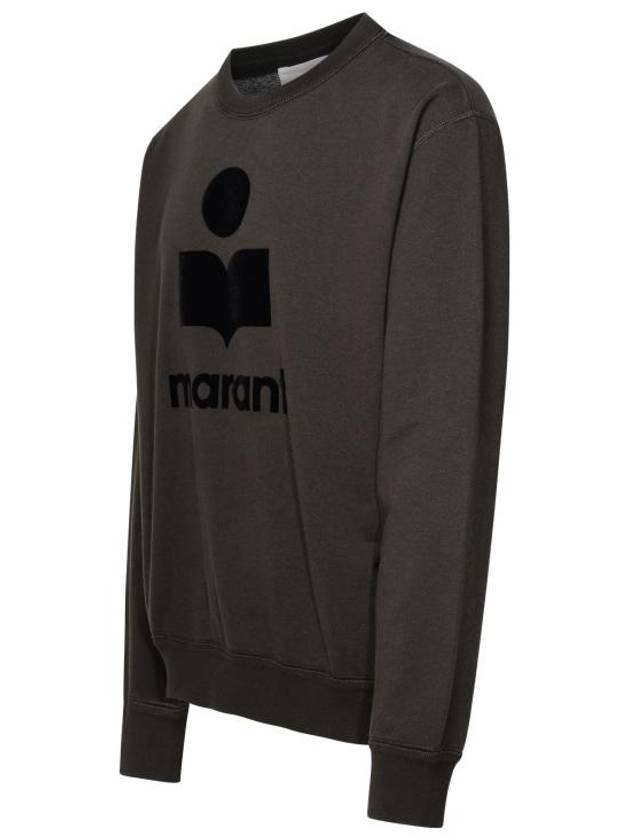 Mikoy Big Logo Cotton Sweatshirt Faded Black - ISABEL MARANT - BALAAN 3