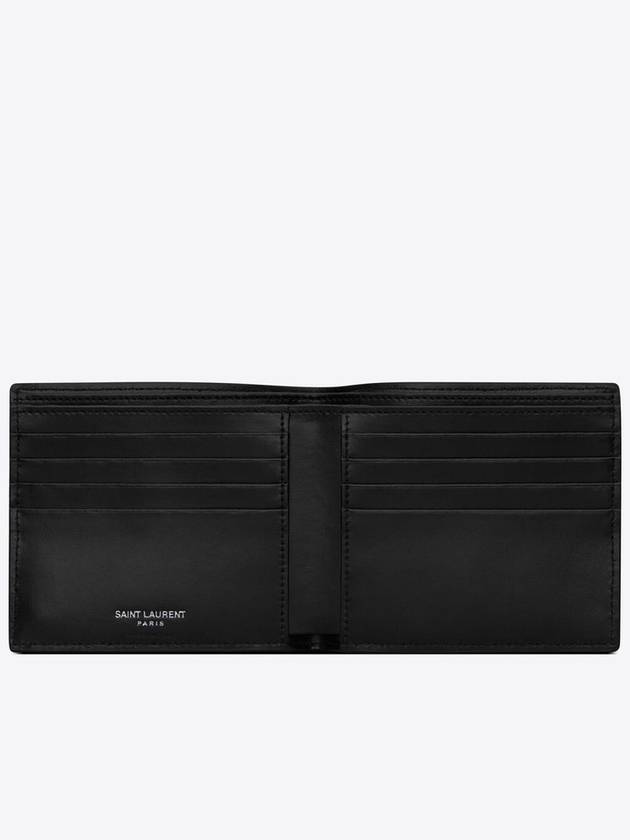 Tiny Cassandre East West Wallet in Matte Leather Black - SAINT LAURENT - BALAAN 5