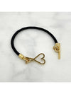 Heart Logo Cord Bracelet Bracelet Black Gold UJW921 AW0043 0016 - AMI - BALAAN 5