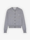 Baby Fox Patch Regular Cardigan Grey Melange - MAISON KITSUNE - BALAAN 2