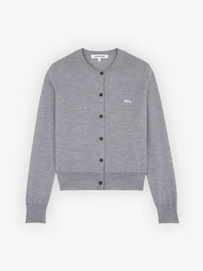 Baby Fox Patch Regular Cardigan Grey Melange - MAISON KITSUNE - BALAAN 2