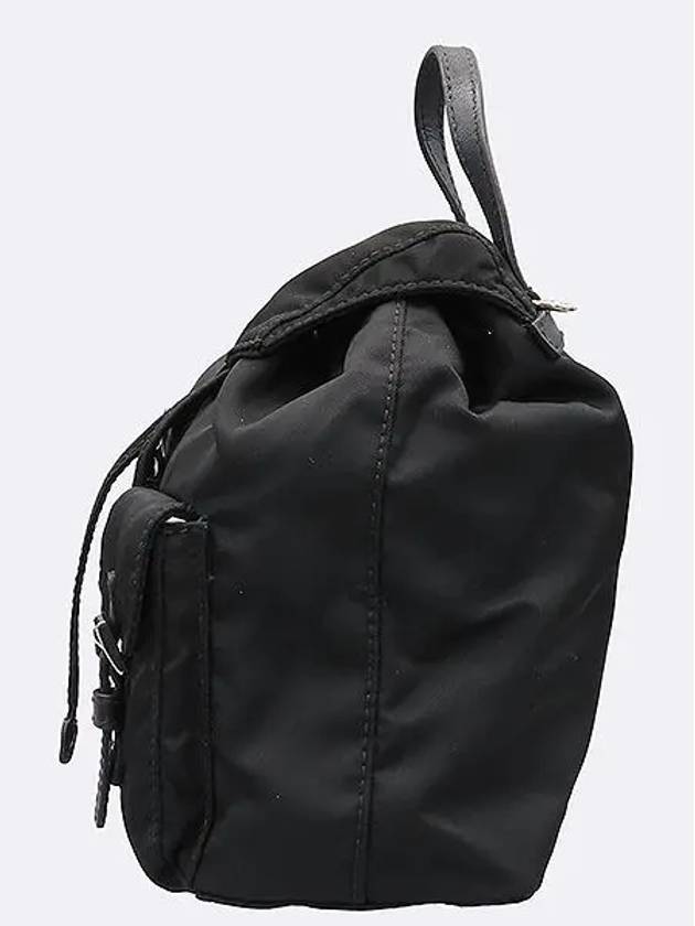 1BH029 Black color Re nylon mini backpack chain cross bag - PRADA - BALAAN 3