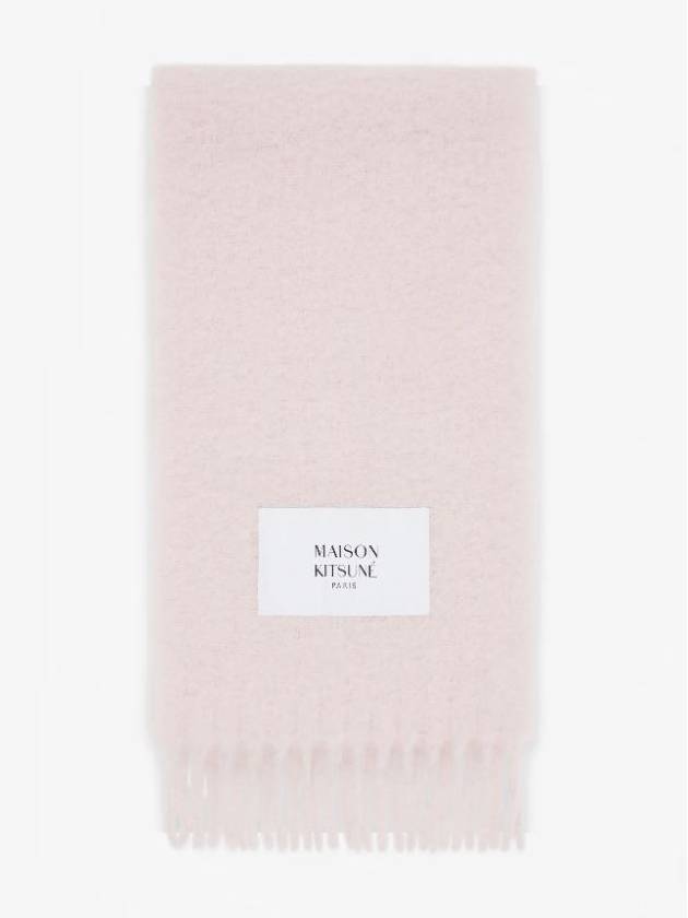 Baby Alpaca Plain Muffler Pink Unisex - MAISON KITSUNE - BALAAN 1