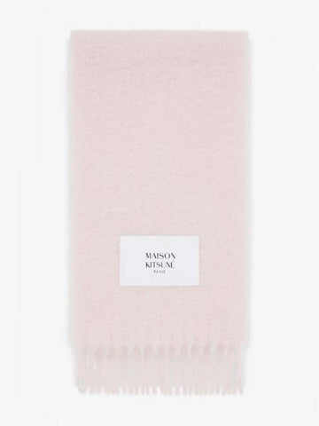 Baby Alpaca Plain Muffler Pink Unisex - MAISON KITSUNE - BALAAN 1